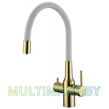Смеситель Paulmark Salix Sa213419-Gw (белый/золото)
